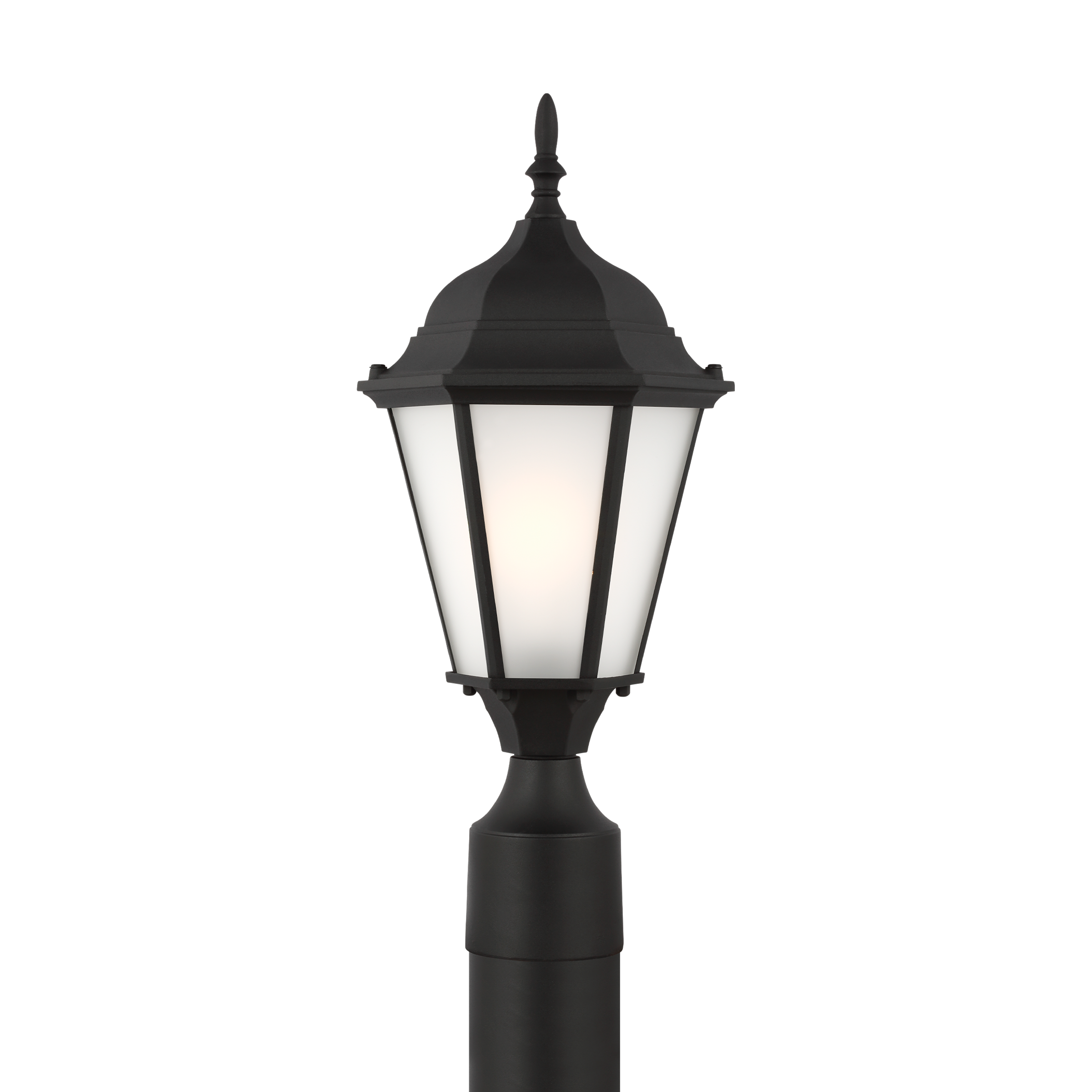 Sea Gull Collection Agile Bakersville One Light Outdoor Post Lantern 82941 Black Fine lamps